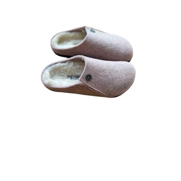Birkenstock Girls Soft Pink Zermatt Shearling Wool Felt Slip On Clogs Size 31 13 - Picture 4 of 16
